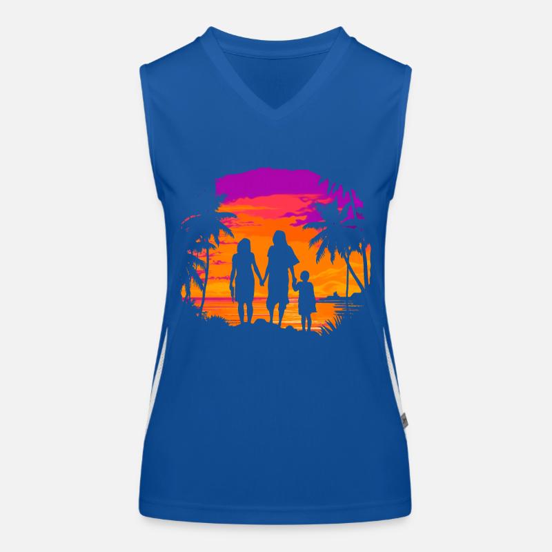 COUCHER DE SOLEIL Débardeur respirant contrasté Femme