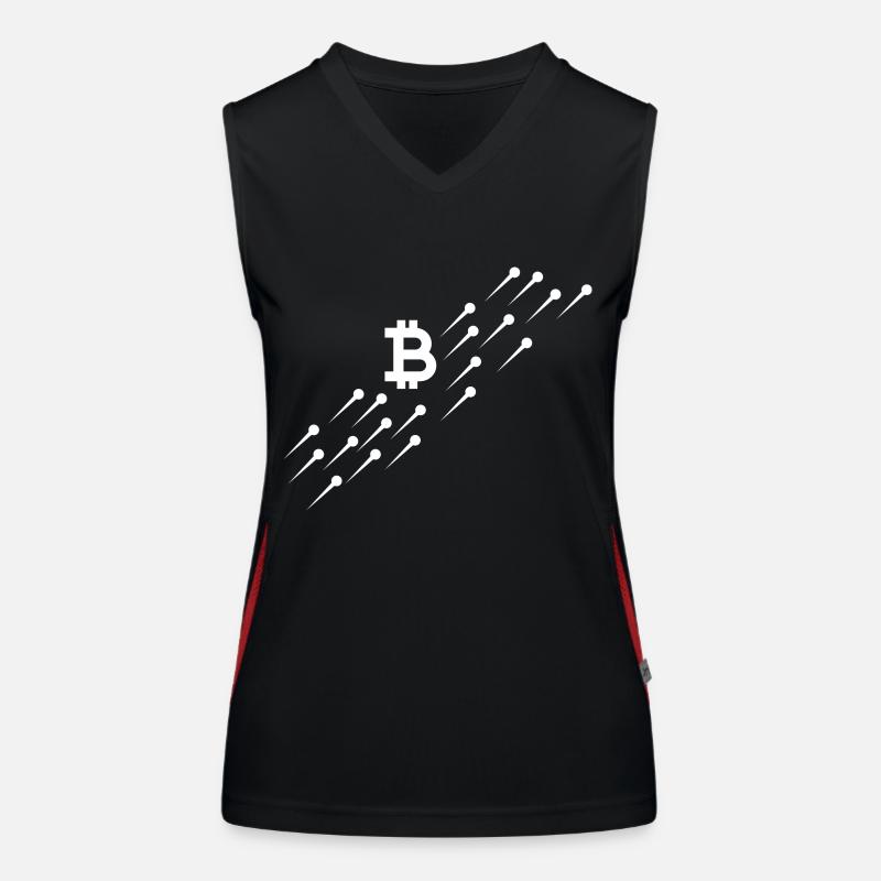 Crypto Bitcoin Trading Funktionelles Kontrast-Tank Top für Frauen
