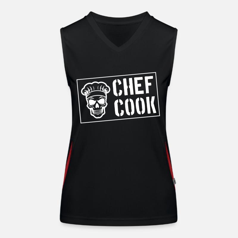 Chef Skull Chef Débardeur respirant contrasté Femme