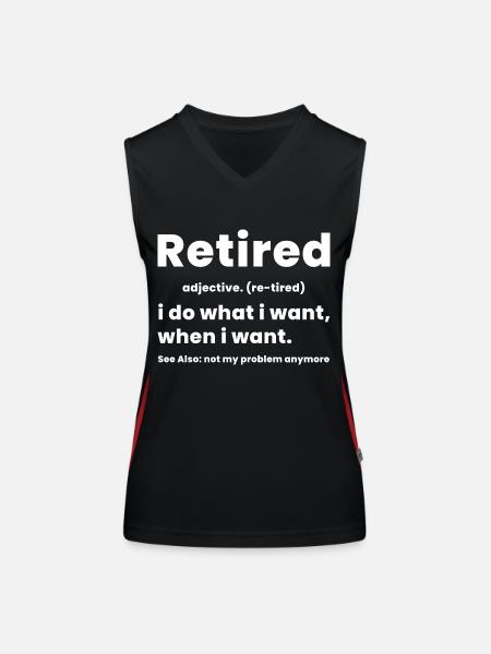 retired it's not my problem anymore - Women's Functional Contrast Tank Top - black/red - Front