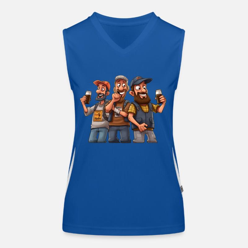 Brew Crew: Entfesseln Sie den Geist der Bierbande Funktionelles Kontrast-Tank Top für Frauen