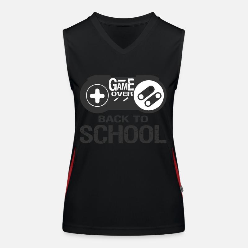 Back to School, Game over, Schulnach, Fun Women's Functional Contrast Tank Top