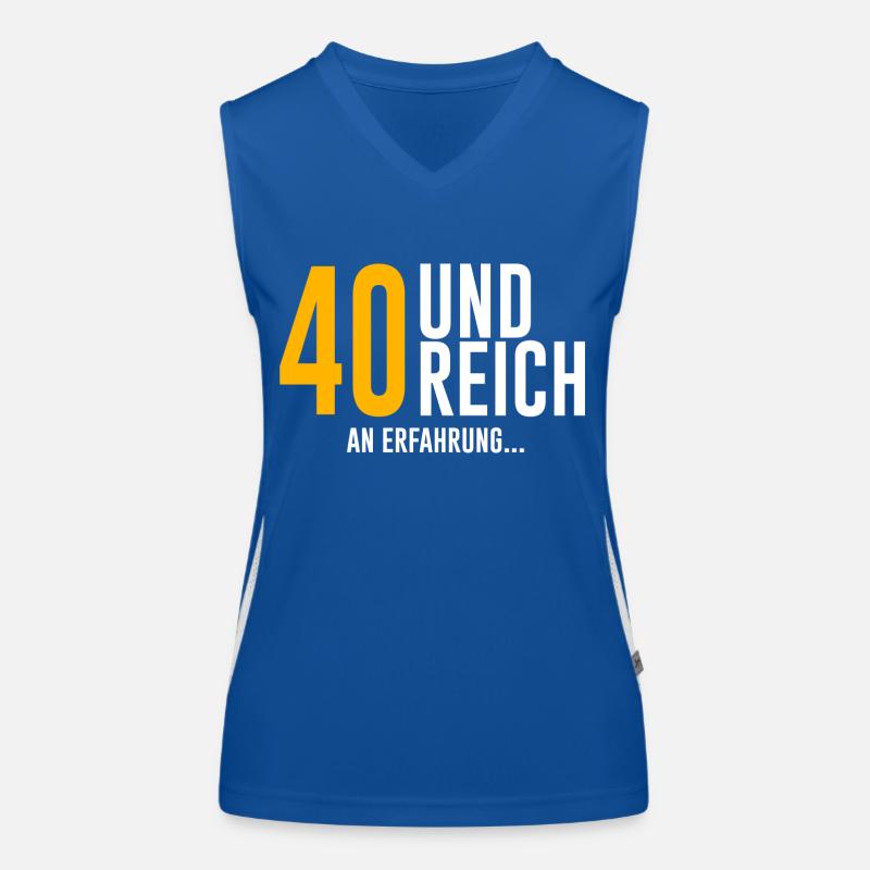 40. Geburtstag Geschenk Spruch Funktionelles Kontrast-Tank Top für Frauen
