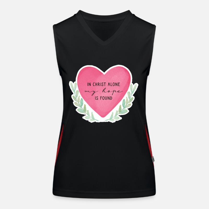 In Christ alone my hope is found Funktionelles Kontrast-Tank Top für Frauen