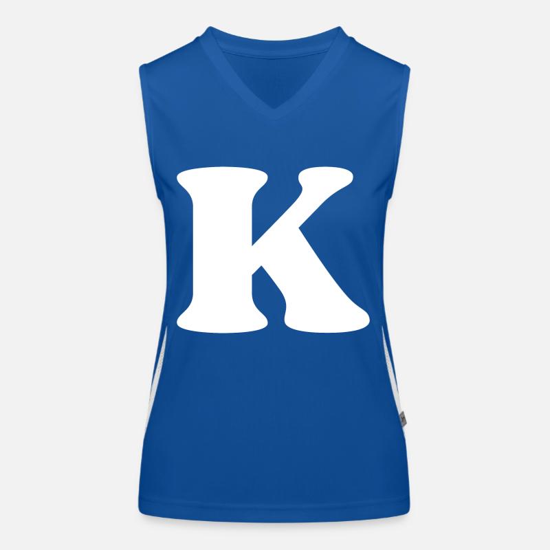 Buchstabe k Funktionelles Kontrast-Tank Top für Frauen