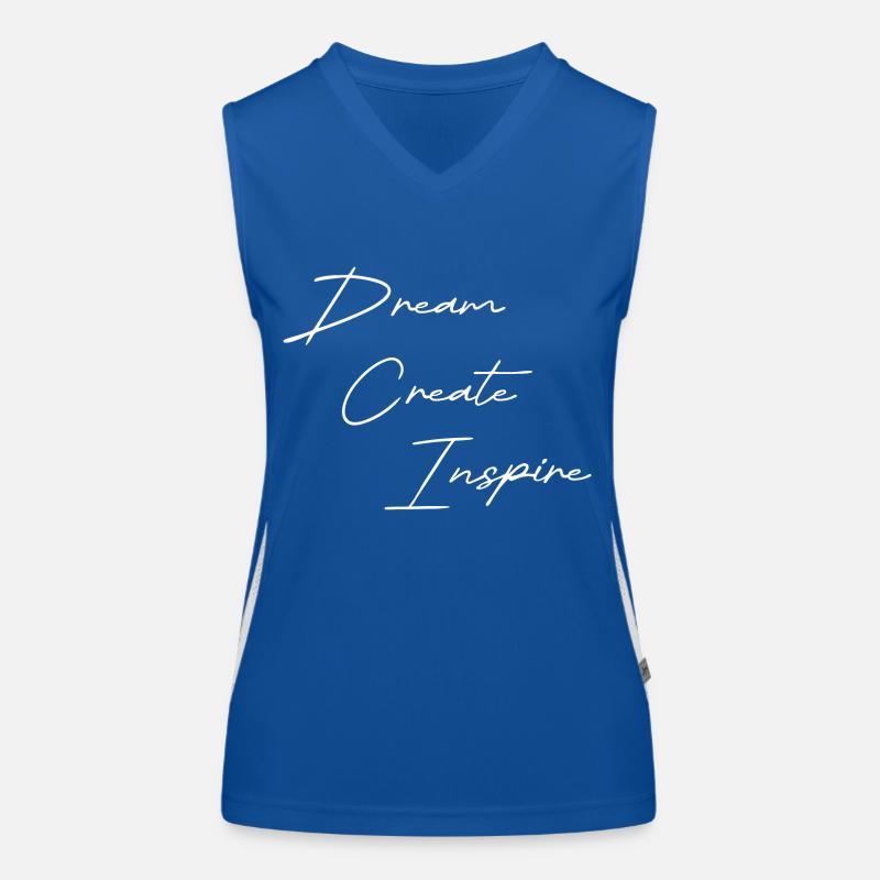 Dream Create Inspire blanc Débardeur respirant contrasté Femme