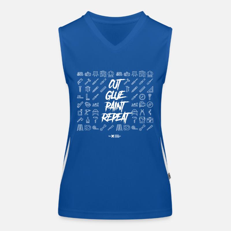 Couper, coller, peindre, répéter Débardeur respirant contrasté Femme