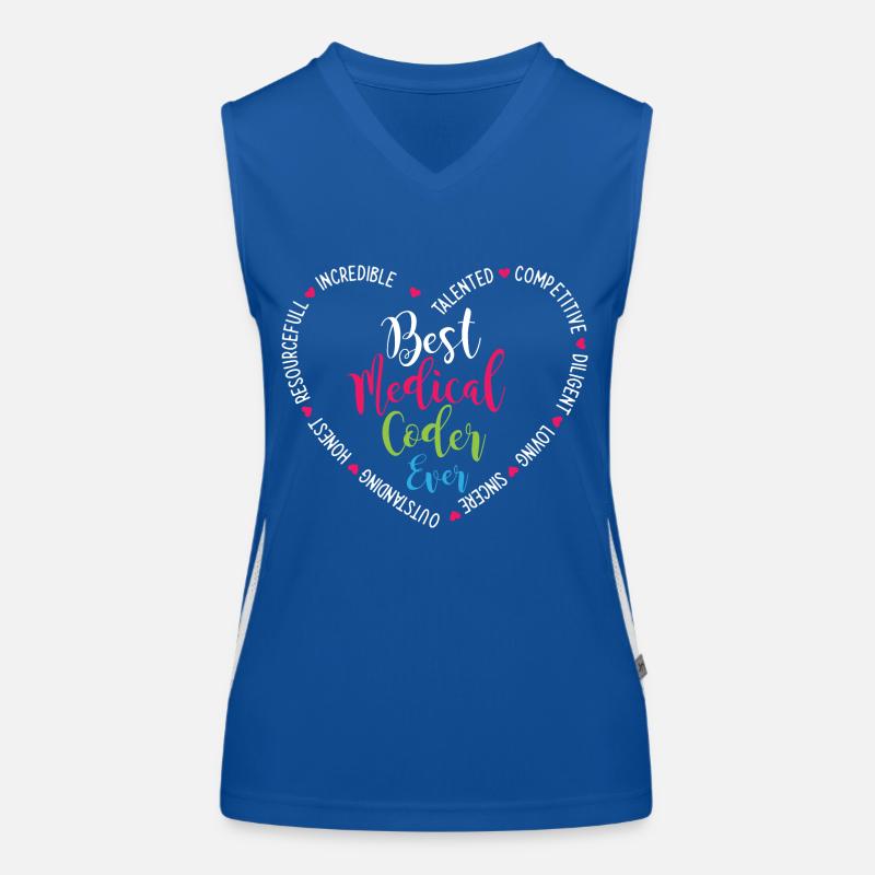 Spécialiste du codage de codeur médical Débardeur respirant contrasté Femme
