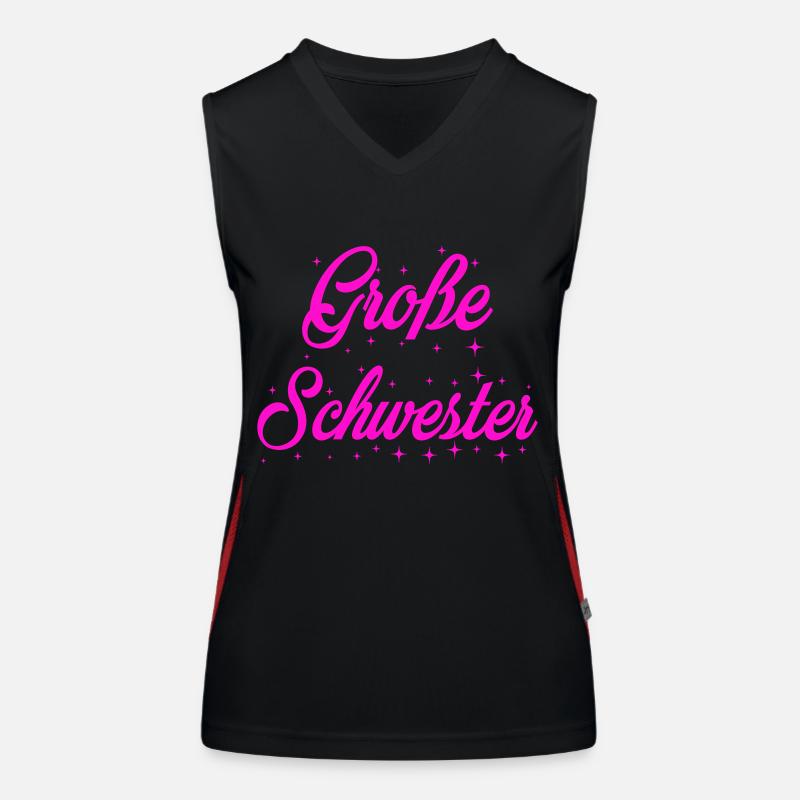 große schwester Funktionelles Kontrast-Tank Top für Frauen