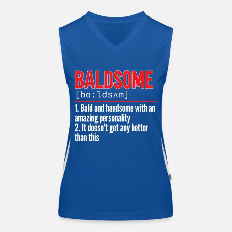 Bald Head Baldness Beard Bald Head Women's Functional Contrast Tank Top