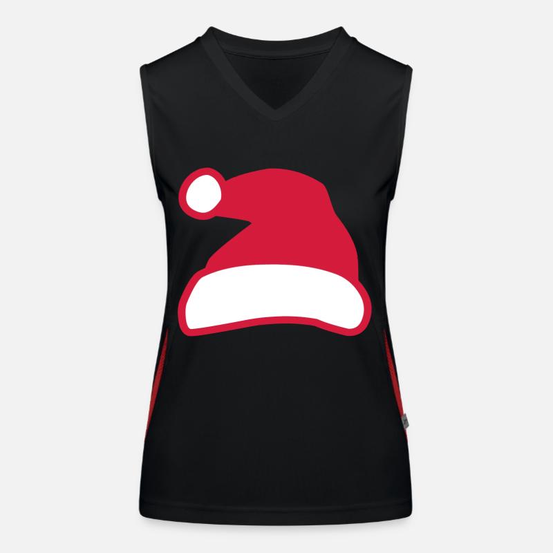 Weihnachtsmann Funktionelles Kontrast-Tank Top für Frauen