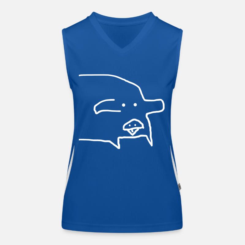 Schwein Tier lustig Funktionelles Kontrast-Tank Top für Frauen