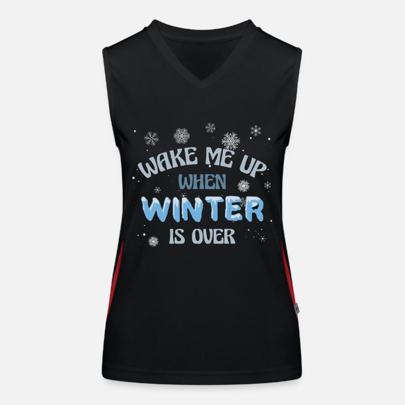 Wake me up when winter is over Funktionelles Kontrast-Tank Top für Frauen