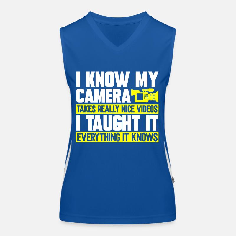 Video Editor Filmmaker Videographer Women's Functional Contrast Tank Top