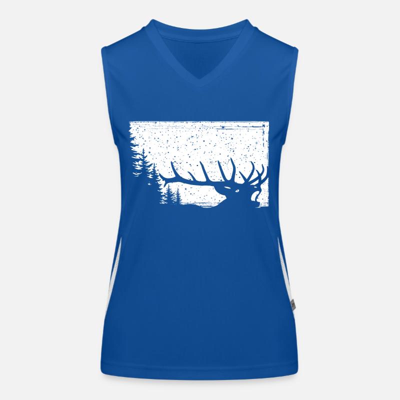 Hirsch Funktionelles Kontrast-Tank Top für Frauen