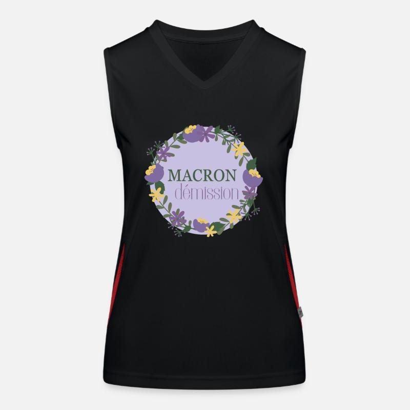 Macron resigns Women's Functional Contrast Tank Top