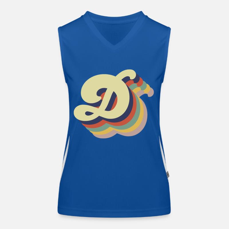 Retro-Brief Funktionelles Kontrast-Tank Top für Frauen