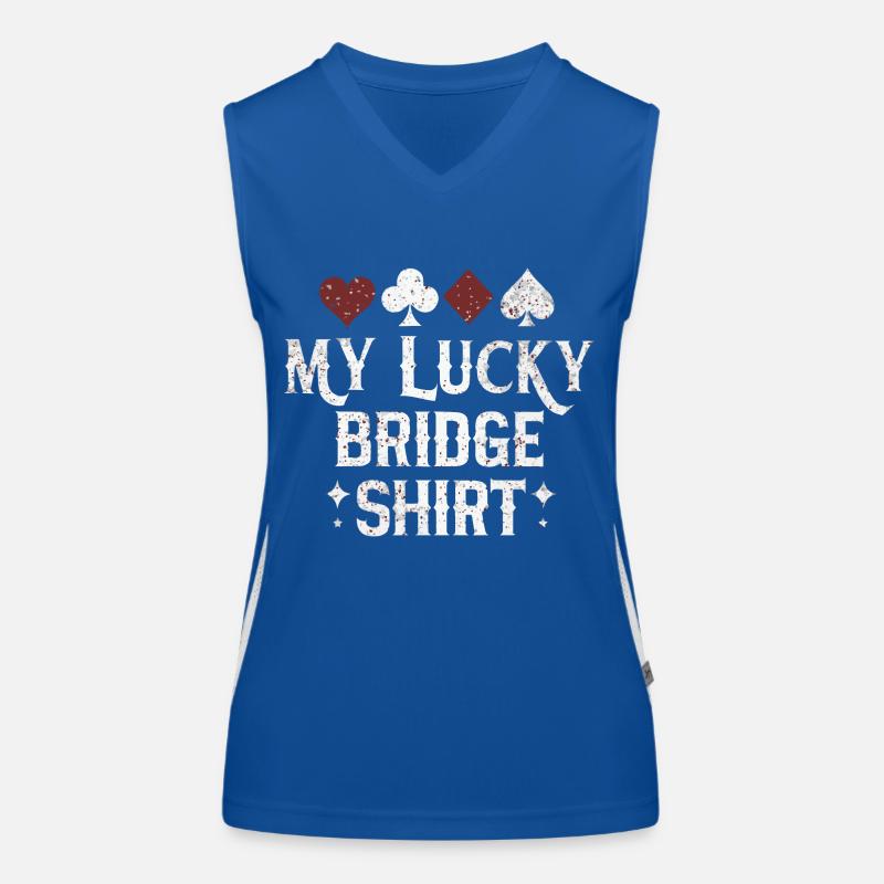 Bridge Card Game Gift Women's Functional Contrast Tank Top