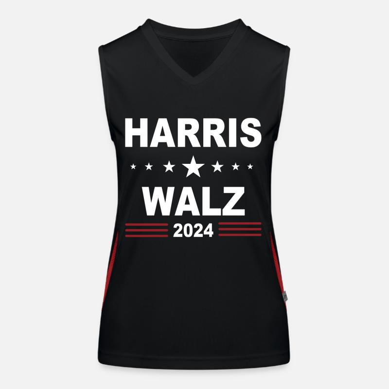 Harris Walz 2024 Funktionelles Kontrast-Tank Top für Frauen