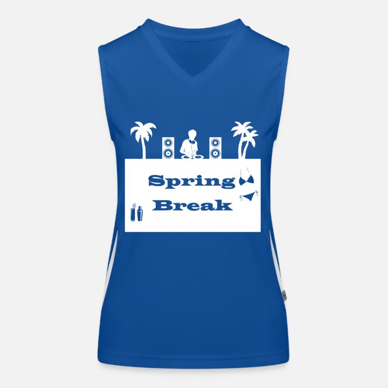 spring break blanc Débardeur respirant contrasté Femme