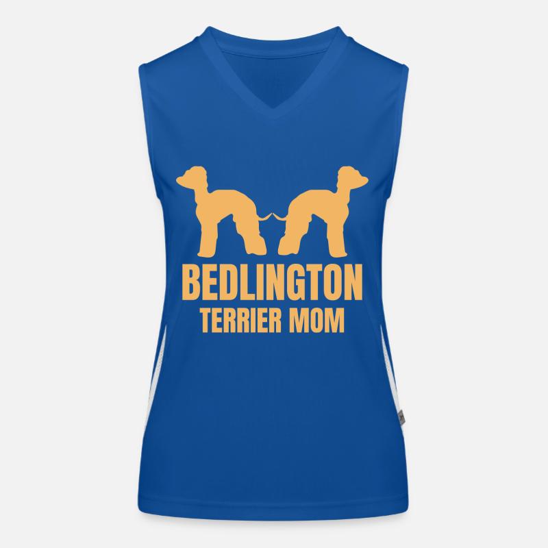 Bedlington Mom - Terrier Liebe Funktionelles Kontrast-Tank Top für Frauen