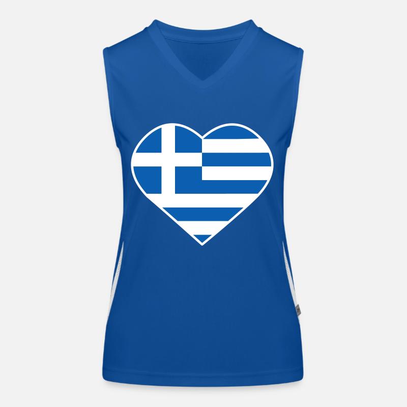 Ich liebe Griechenland Funktionelles Kontrast-Tank Top für Frauen