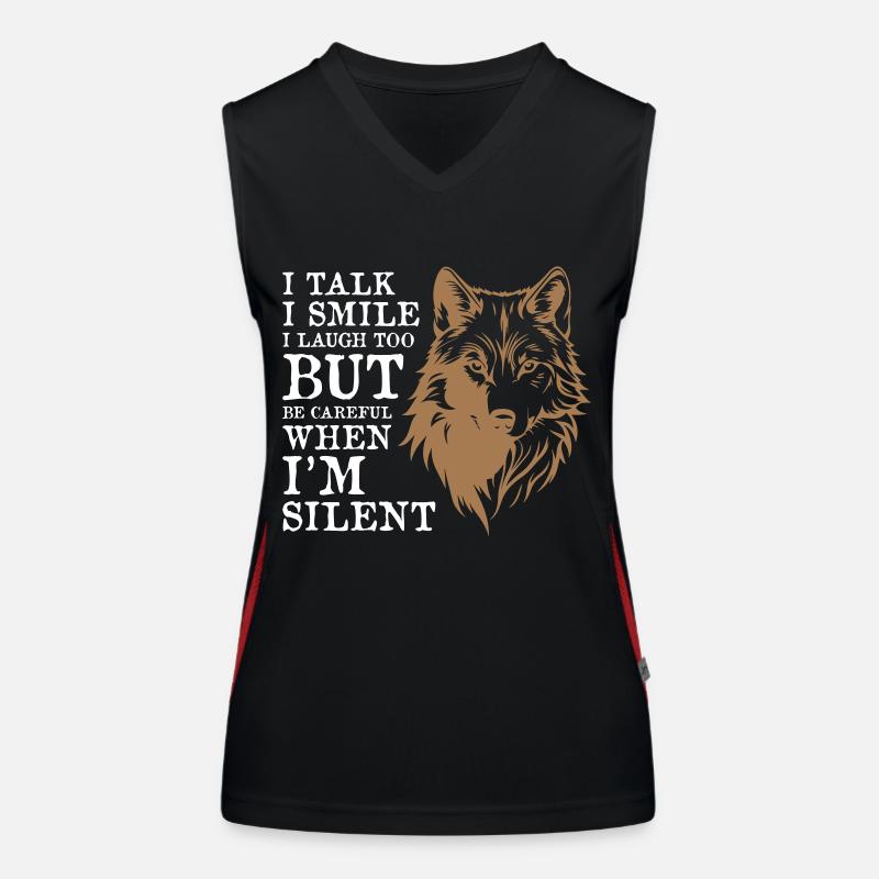 Cool Wolf Funktionelles Kontrast-Tank Top für Frauen