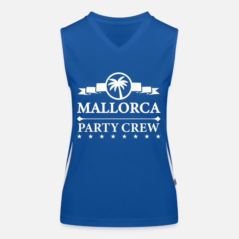 mallorca party crew 1 Funktionelles Kontrast-Tank Top für Frauen