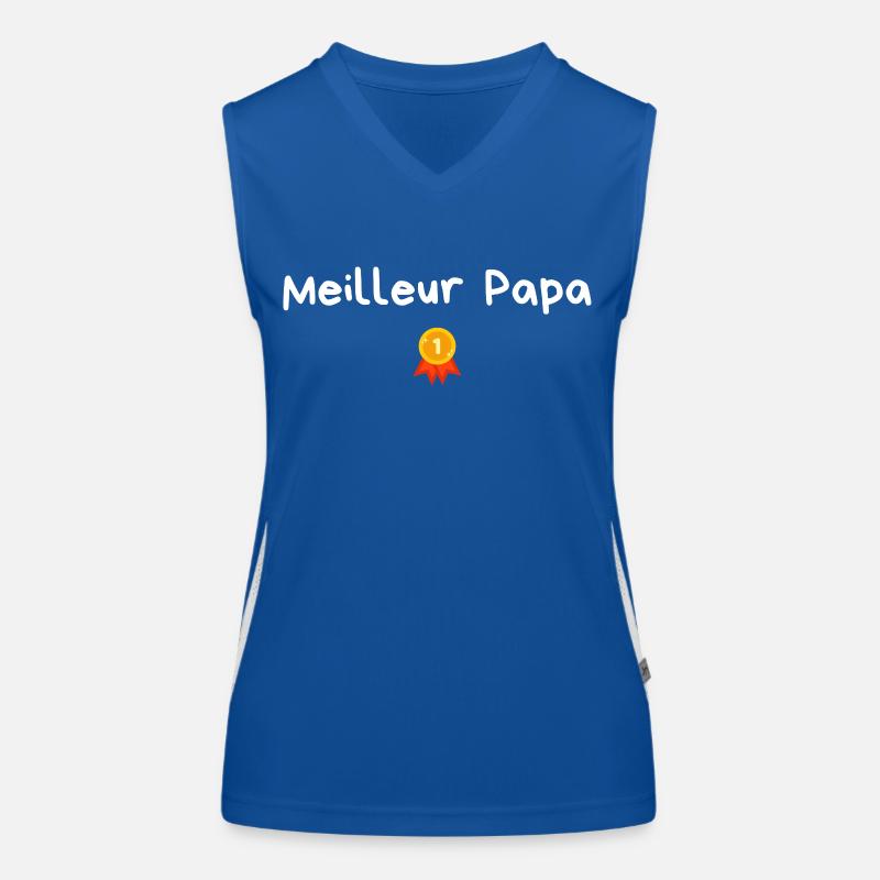 Best Dad - Dad Gift Idea Women's Functional Contrast Tank Top