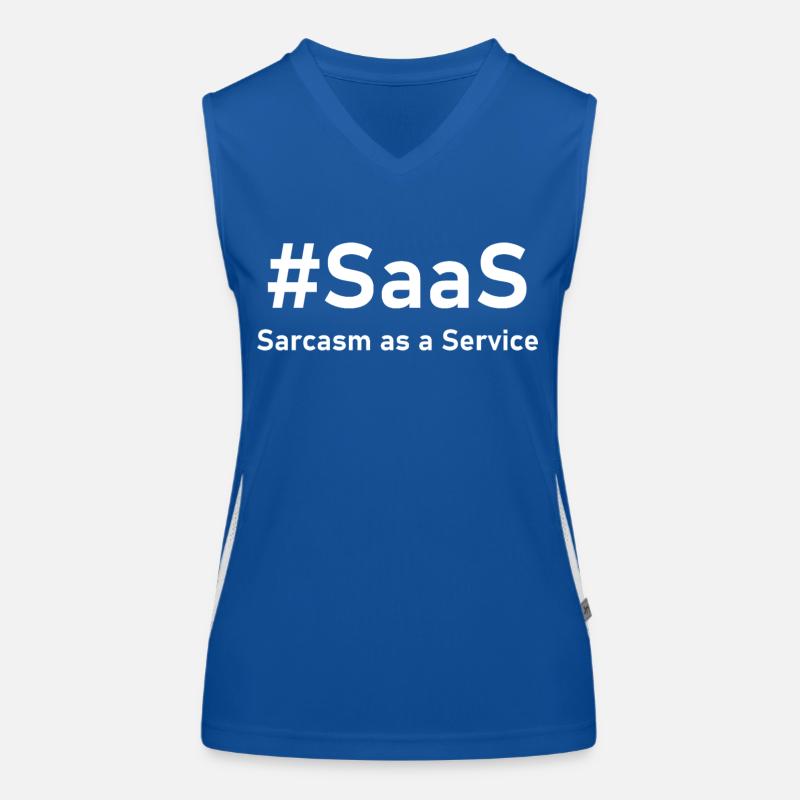 Sarcasm as a Service | Funny IT saying for nerds Women's Functional Contrast Tank Top