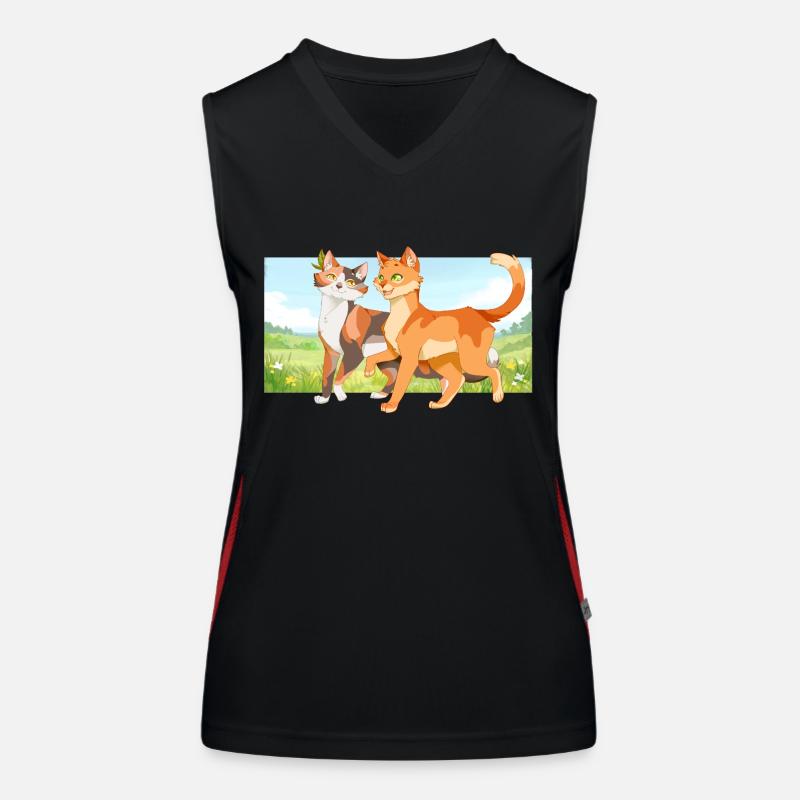Spottedleaf Tüpfelblatt Firestar Feuerstern Katzen Funktionelles Kontrast-Tank Top für Frauen
