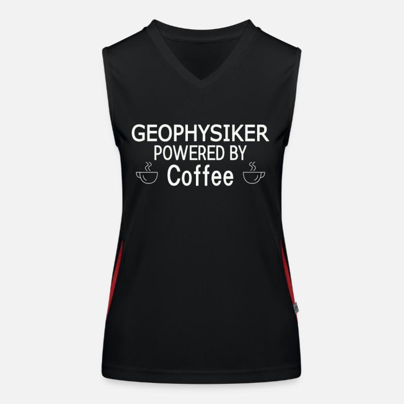 Geophysicist Powered By Coffee Geophysics Women's Functional Contrast Tank Top