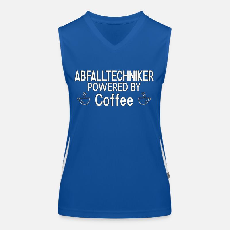 Waste Technician Powered By Coffee Women's Functional Contrast Tank Top