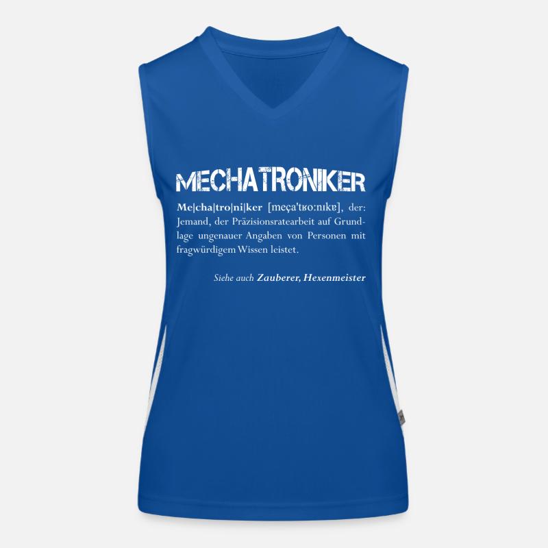 Mechatroniker, auch Zauberer genannt Geschenk Funktionelles Kontrast-Tank Top für Frauen