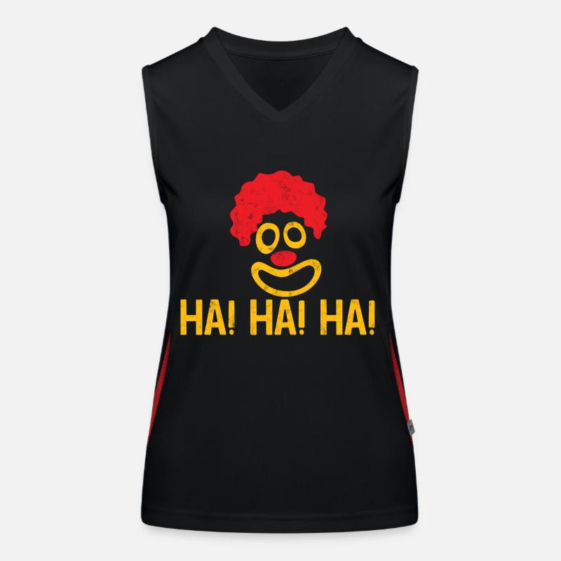 Clown: Ha! Ha! Ha! - Gift Women's Functional Contrast Tank Top