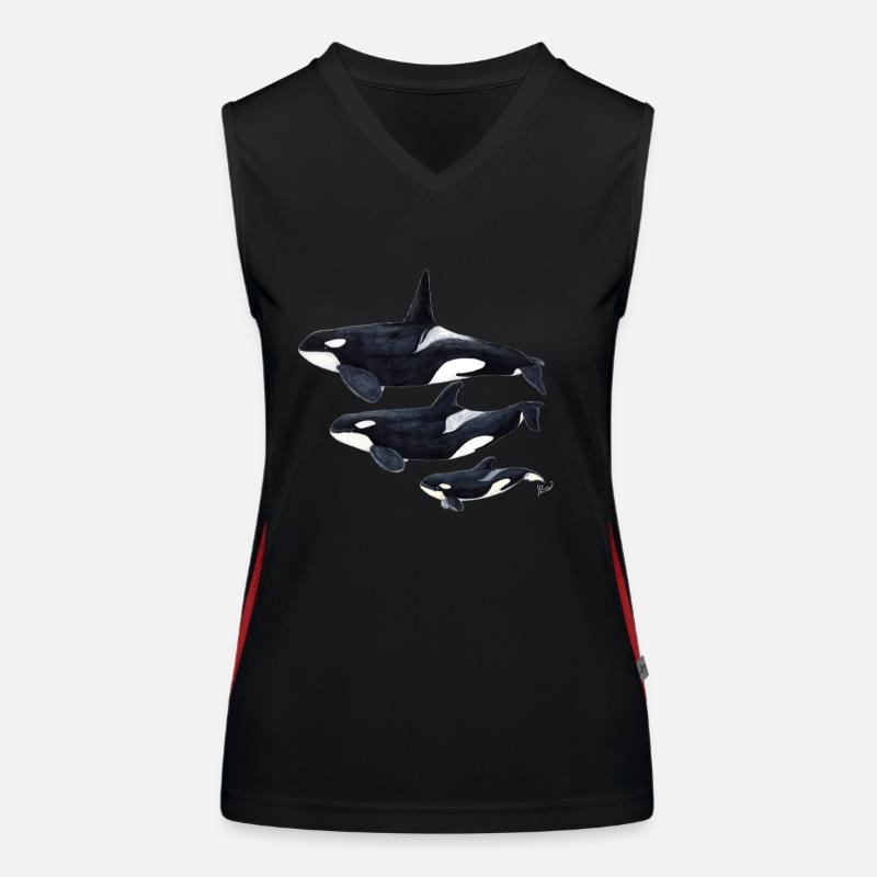Orca - orque - arce Débardeur respirant contrasté Femme