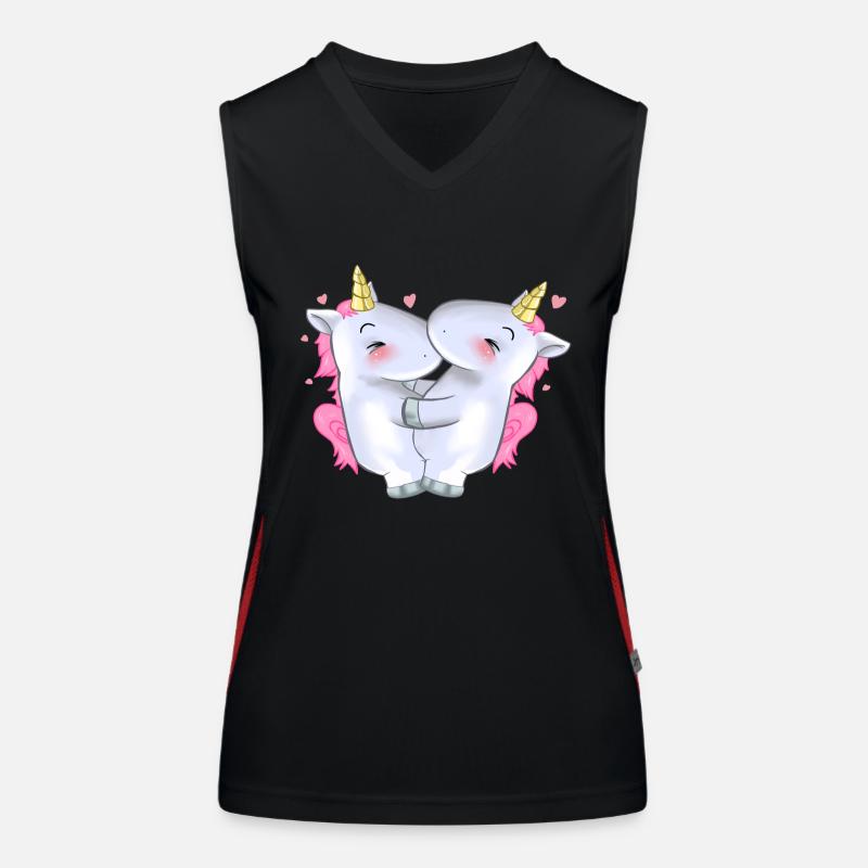 Beste Freunde EInhörner Funktionelles Kontrast-Tank Top für Frauen