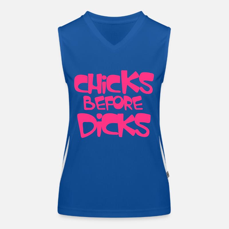chicks before dicks Women's Functional Contrast Tank Top