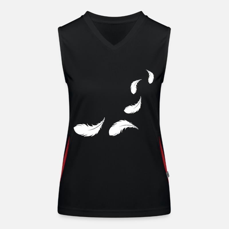 fliegende Federn weiss Funktionelles Kontrast-Tank Top für Frauen