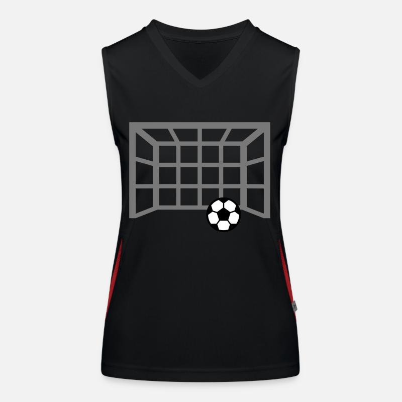 Fußballtor Funktionelles Kontrast-Tank Top für Frauen