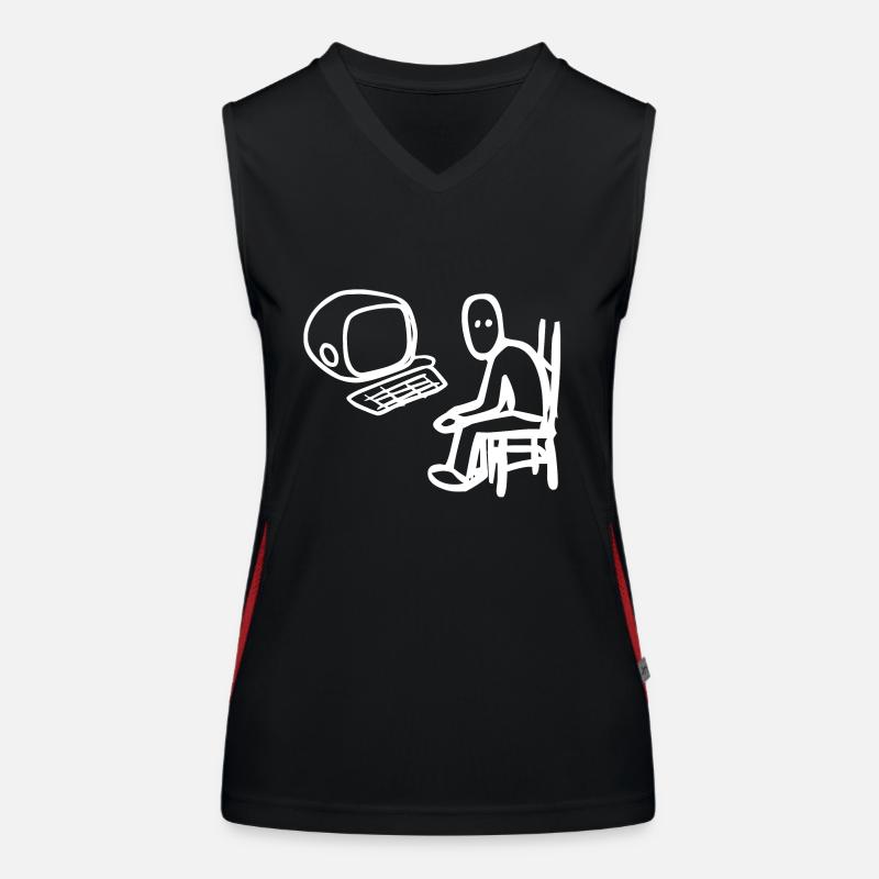 Nerd Geek Gift Computer PC Gamer Computer geek Women's Functional Contrast Tank Top