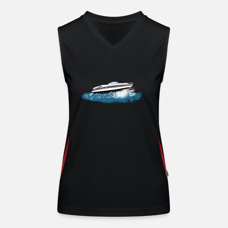 Motorboot Funktionelles Kontrast-Tank Top für Frauen