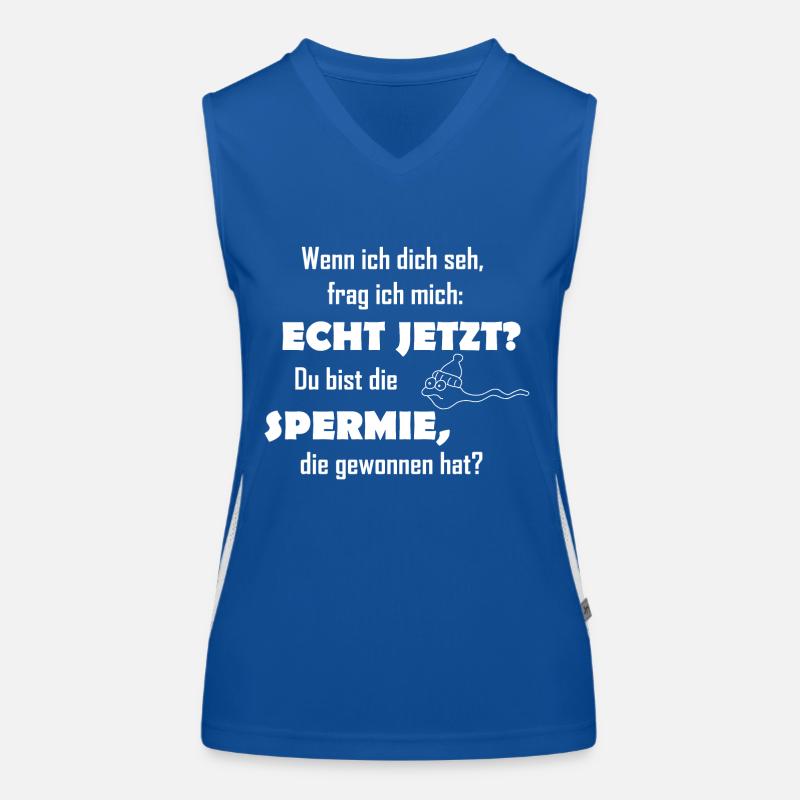 Sperm won sperm witty saying sperm Women's Functional Contrast Tank Top