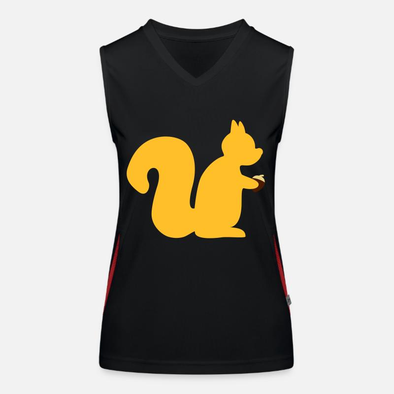squirrel with a nut Women's Functional Contrast Tank Top
