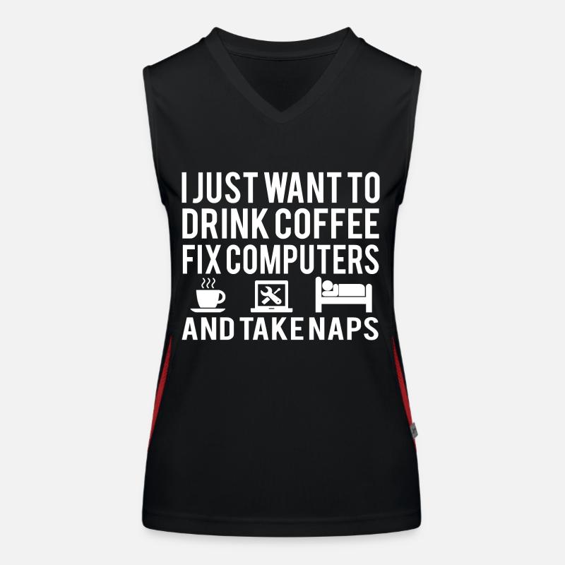 Computer Techniker Funktionelles Kontrast-Tank Top für Frauen