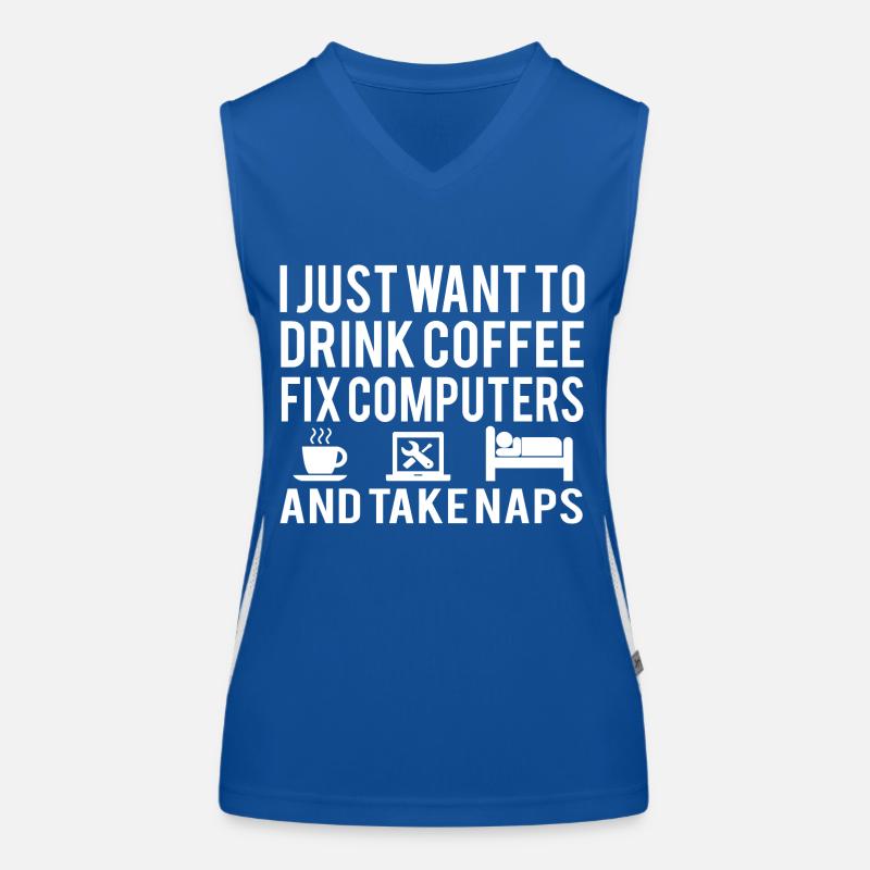 Computer Techniker Funktionelles Kontrast-Tank Top für Frauen