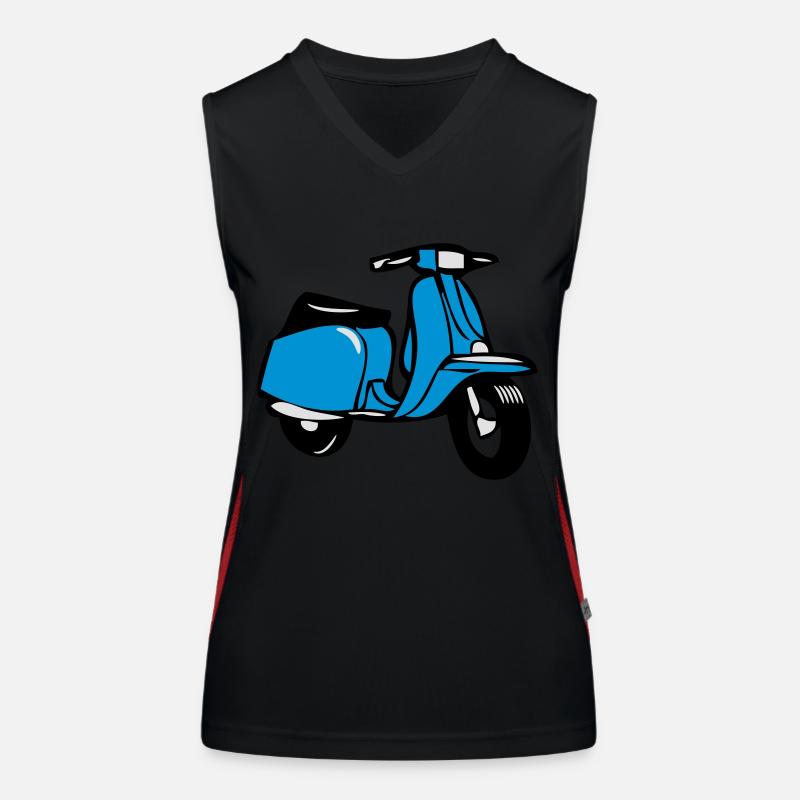 motorroller cool Funktionelles Kontrast-Tank Top für Frauen