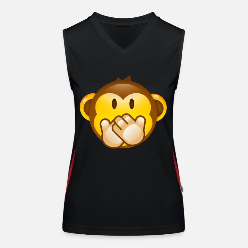 Smiley Monkey -no saying- Women's Functional Contrast Tank Top