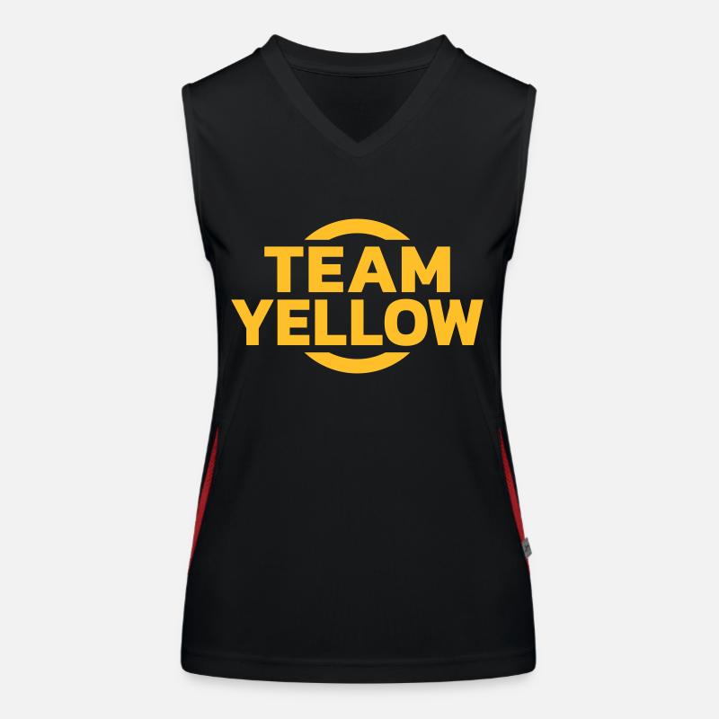 Team Yellow Débardeur respirant contrasté Femme