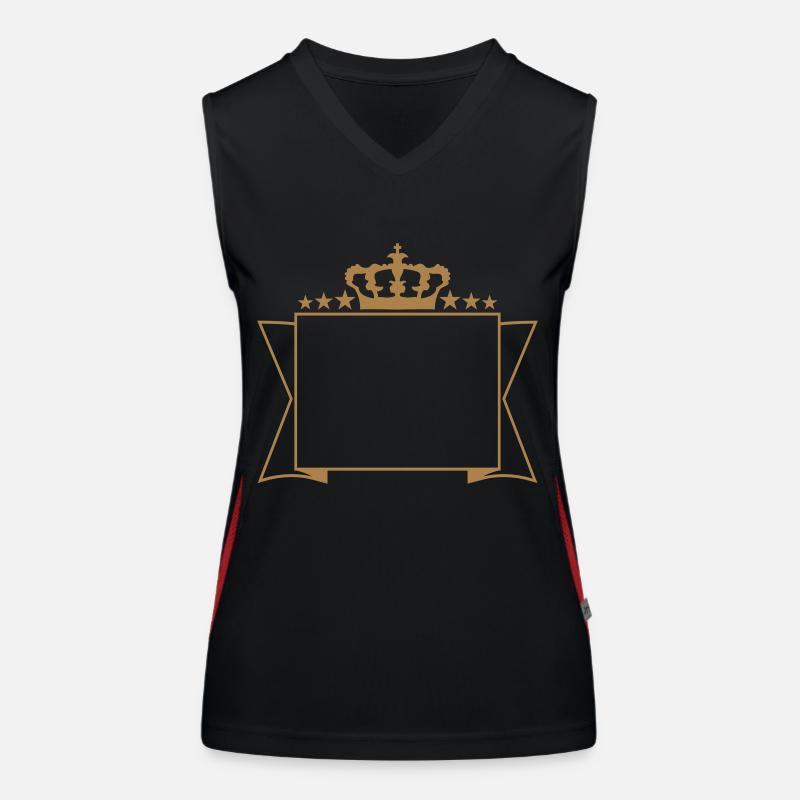poster frame image prince crown king decorated swi Women's Functional Contrast Tank Top